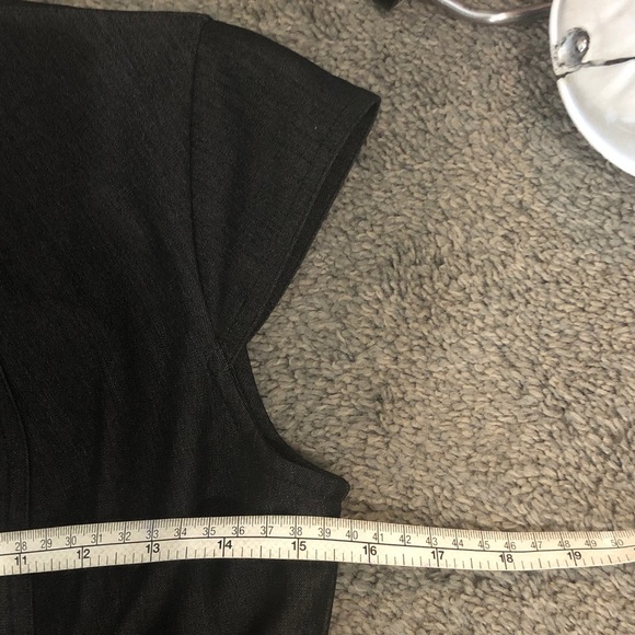 Calvin Klein Black Midi Dress with Button Detail - Picture 11 of 12